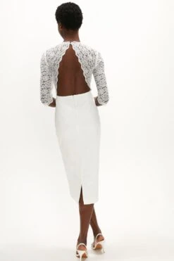 Coast Premium Lace Bodice Midi Dress 9 Coast Premium Lace Bodice Midi Dress -Simply Feminine Shop acc01066 ivory xl 2