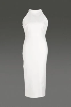 Coast Premium Halter Neck Midi Dress -Simply Feminine Shop acc01073 ivory xl 3