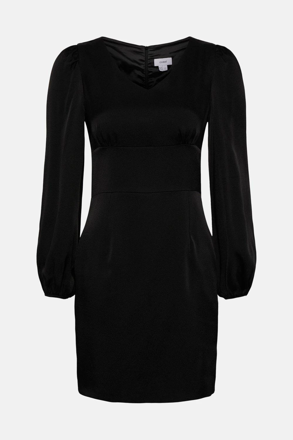 Coast Premium Puff Sleeve Satin Mini Dress 6 Coast Premium Puff Sleeve Satin Mini Dress - Image 4