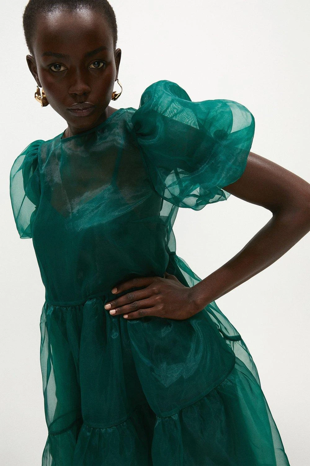 Coast Puff Sleeve Smock Midi Dress 5 Coast Puff Sleeve Smock Midi Dress - Image 3