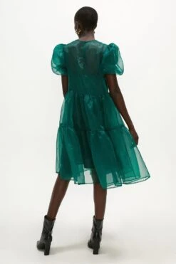 Coast Puff Sleeve Smock Midi Dress 9 Coast Puff Sleeve Smock Midi Dress -Simply Feminine Shop acc01508 forest xl 2