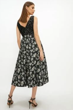 Coast Sequin Bodice Midi Dress -Simply Feminine Shop acc02164 mono xl 2