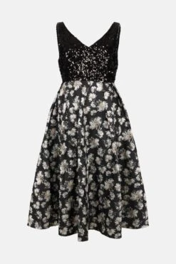 Coast Sequin Bodice Midi Dress -Simply Feminine Shop acc02164 mono xl 3