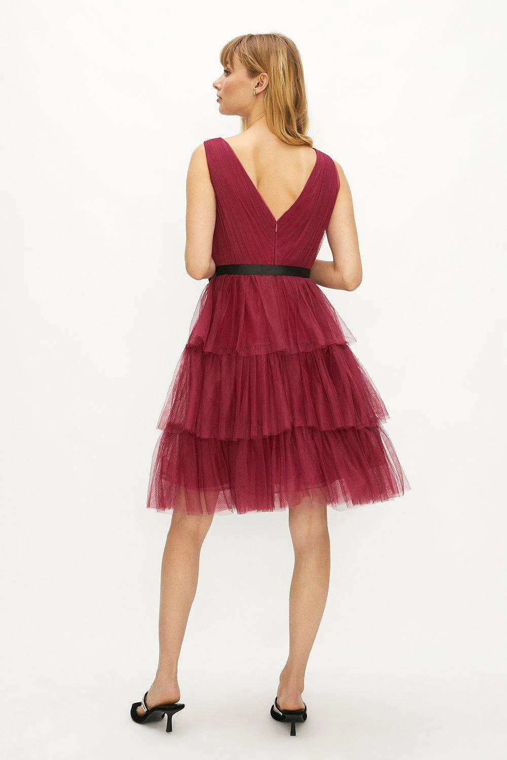 Coast Mesh Tiered Mini Dress 5 Coast Mesh Tiered Mini Dress - Image 3