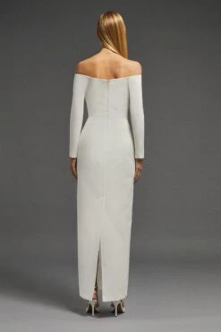 Coast Bardot Maxi Long Sleeve Dress -Simply Feminine Shop acc02925 ivory xl 2