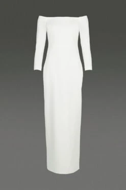 Coast Bardot Maxi Long Sleeve Dress -Simply Feminine Shop acc02925 ivory xl 3