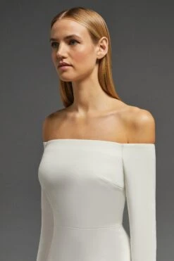 Coast Bardot Maxi Long Sleeve Dress -Simply Feminine Shop acc02925 ivory xl 4