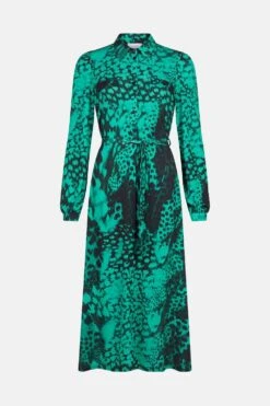 Coast Button Through Belted Shirt Dress -Simply Feminine Shop acc02942 bright20green xl 3