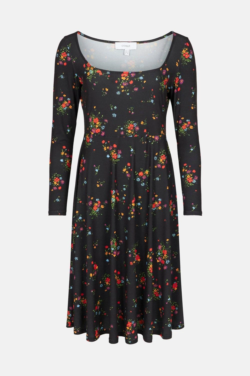 Coast Voop Neck Fit And Flare Printed Jersey Dress 6 Coast Voop Neck Fit And Flare Printed Jersey Dress - Image 4