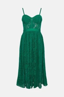 Coast Lace Bustier Midi Dress 9 Coast Lace Bustier Midi Dress -Simply Feminine Shop acc03070 green xl 3
