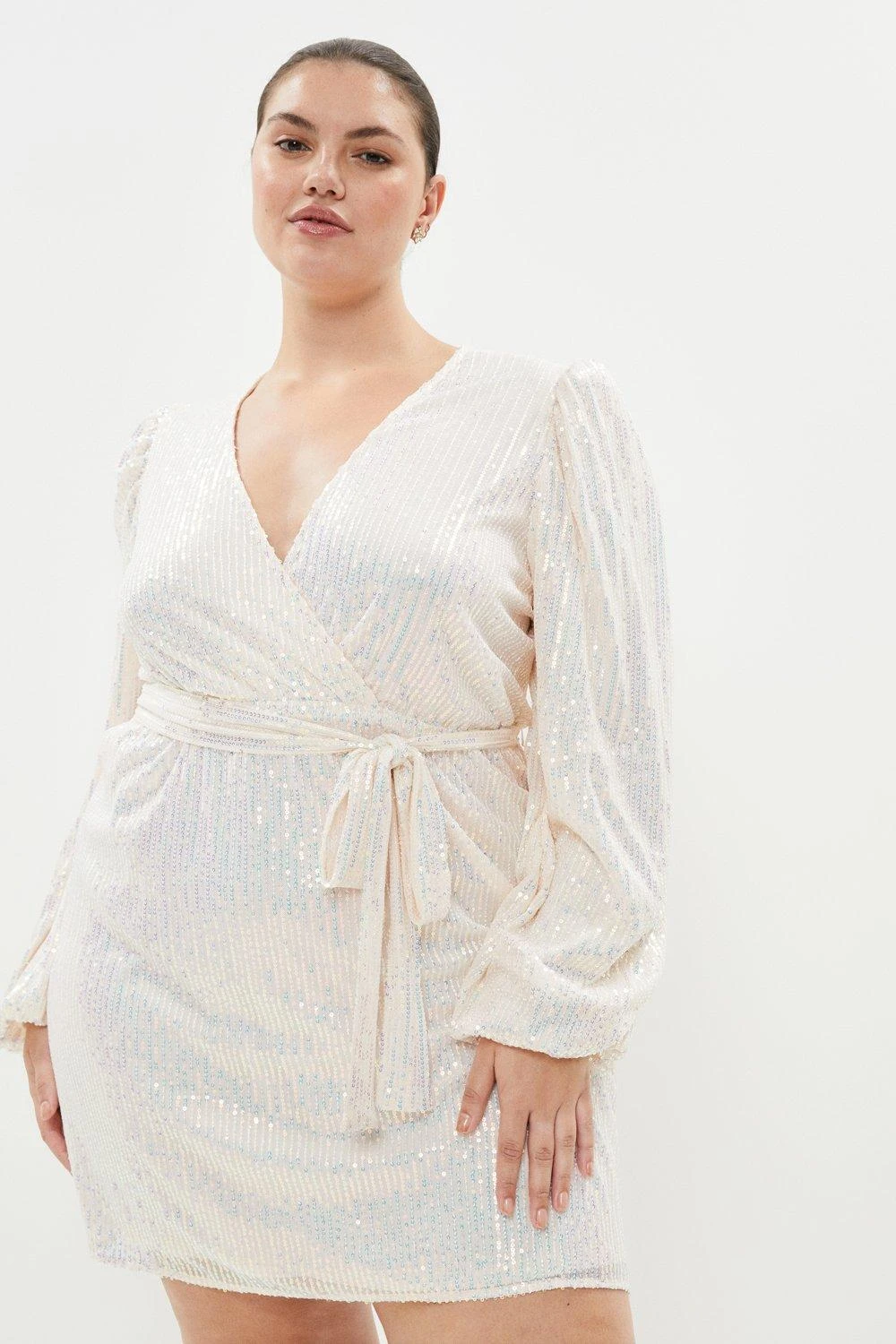 Coast Plus Size Sequin Low V Neck Dress 3 Coast Plus Size Sequin Low V Neck Dress