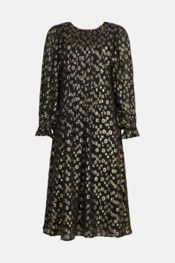 Coast Premium Gold Fleck Back Detail Midi Dress 9 Coast Premium Gold Fleck Back Detail Midi Dress -Simply Feminine Shop acc03451 black xl 3