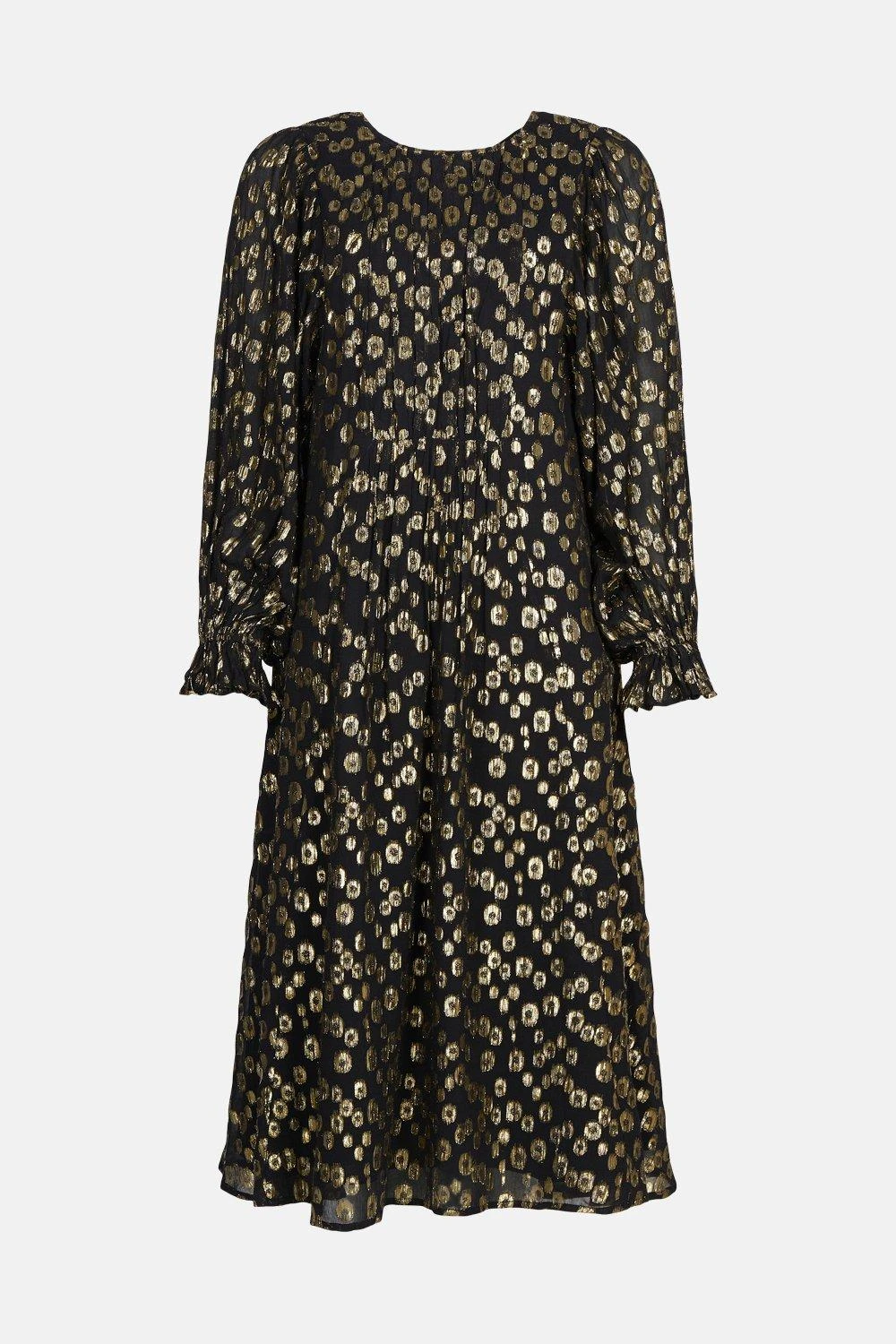 Coast Premium Gold Fleck Back Detail Midi Dress 6 Coast Premium Gold Fleck Back Detail Midi Dress - Image 4