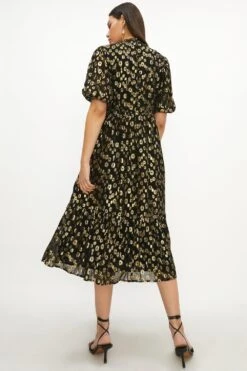 Coast Premium Gold Fleck Button Back Midi Dress -Simply Feminine Shop acc03456 black xl 2