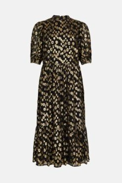 Coast Premium Gold Fleck Button Back Midi Dress -Simply Feminine Shop acc03456 black xl 3