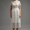 Coast Premium Embroidered Organza Midi Dress 2 Coast Premium Embroidered Organza Midi Dress -Simply Feminine Shop acc03502 ivory xl