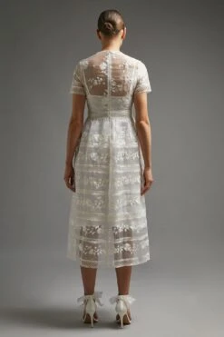 Coast Premium Embroidered Organza Midi Dress 9 Coast Premium Embroidered Organza Midi Dress -Simply Feminine Shop acc03502 ivory xl 2