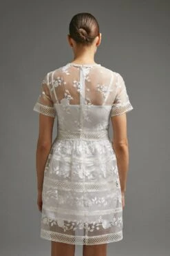 Coast Premium Embroidered Organza Mini Dress 10 Coast Premium Embroidered Organza Mini Dress -Simply Feminine Shop acc03505 ivory xl 2