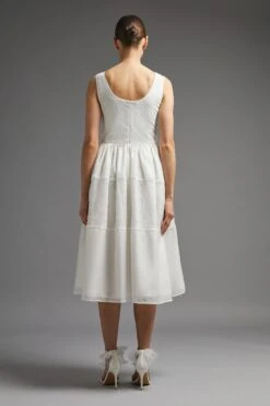 Coast Fitted Bodice Organza And Lace Dress 10 Coast Fitted Bodice Organza And Lace Dress -Simply Feminine Shop acc03592 ivory xl 2