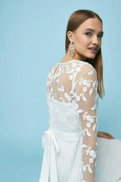 Coast Embroidered Long Sleeve Dress -Simply Feminine Shop acc95963 ivory xl 2