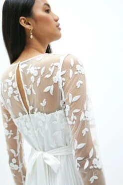 Coast Embroidered Long Sleeve Dress -Simply Feminine Shop acc95963 ivory xl 4