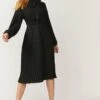 Coast Tie Neck Pleat Shirt Dress -Simply Feminine Shop acc99478 black xl