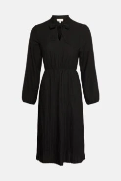 Coast Tie Neck Pleat Shirt Dress -Simply Feminine Shop acc99478 black xl 3