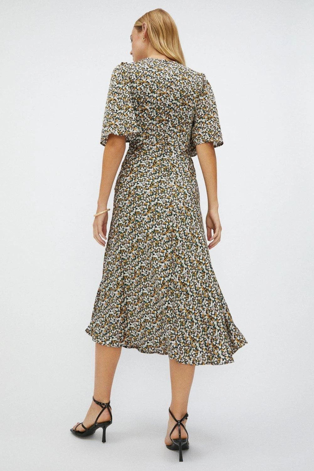 Coast V Neck Angel Sleeve Dress 5 Coast V Neck Angel Sleeve Dress - Image 3