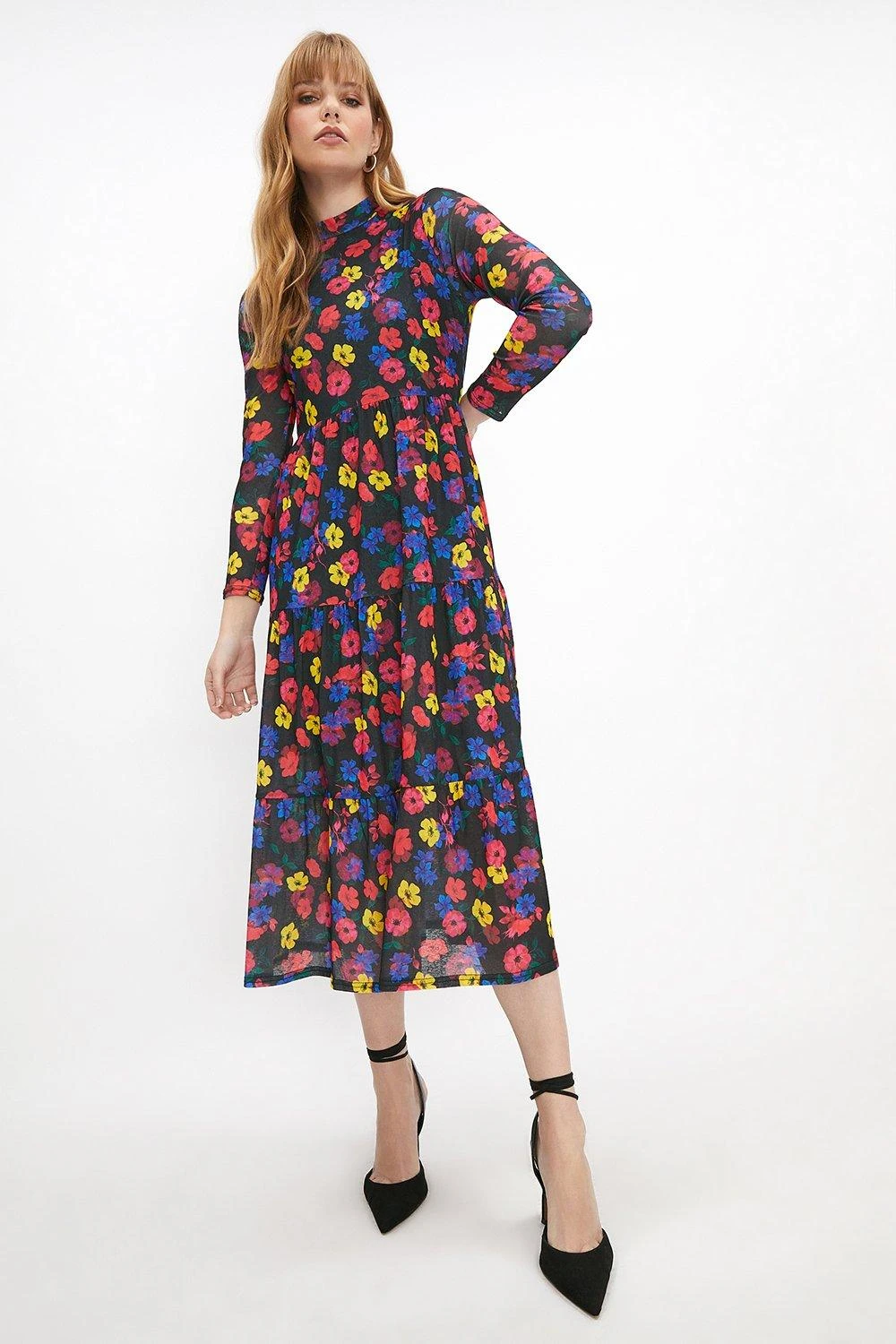 Coast Tiered Midi Dress 2 Coast Tiered Midi Dress