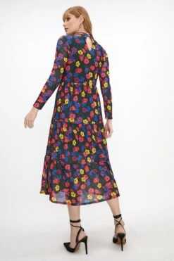 Coast Tiered Midi Dress 7 Coast Tiered Midi Dress -Simply Feminine Shop bcc00184 black xl 2