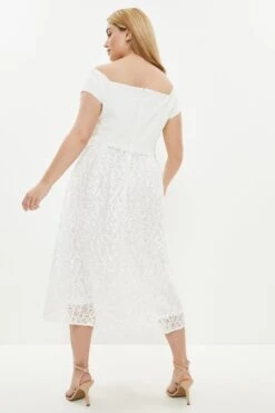 Coast Plus Size Embroidered Midi Dress 9 Coast Plus Size Embroidered Midi Dress -Simply Feminine Shop bcc00273 ivory xl 2