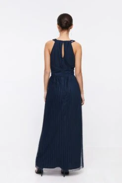 Coast Petite All Over Pleated Maxi Dress -Simply Feminine Shop bcc00281 navy xl 2