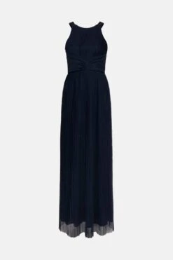 Coast Petite All Over Pleated Maxi Dress -Simply Feminine Shop bcc00281 navy xl 4