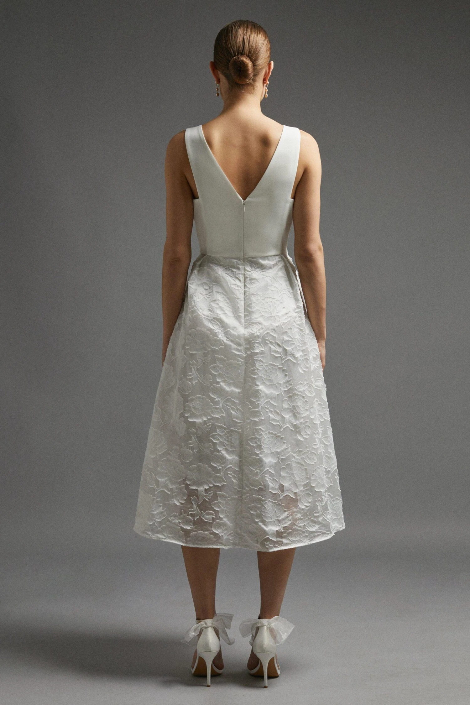 Coast High Low Clipped Jacquard Dress 5 Coast High Low Clipped Jacquard Dress - Image 3