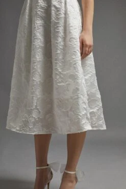 Coast High Low Clipped Jacquard Dress 13 Coast High Low Clipped Jacquard Dress -Simply Feminine Shop bcc00309 ivory xl 5