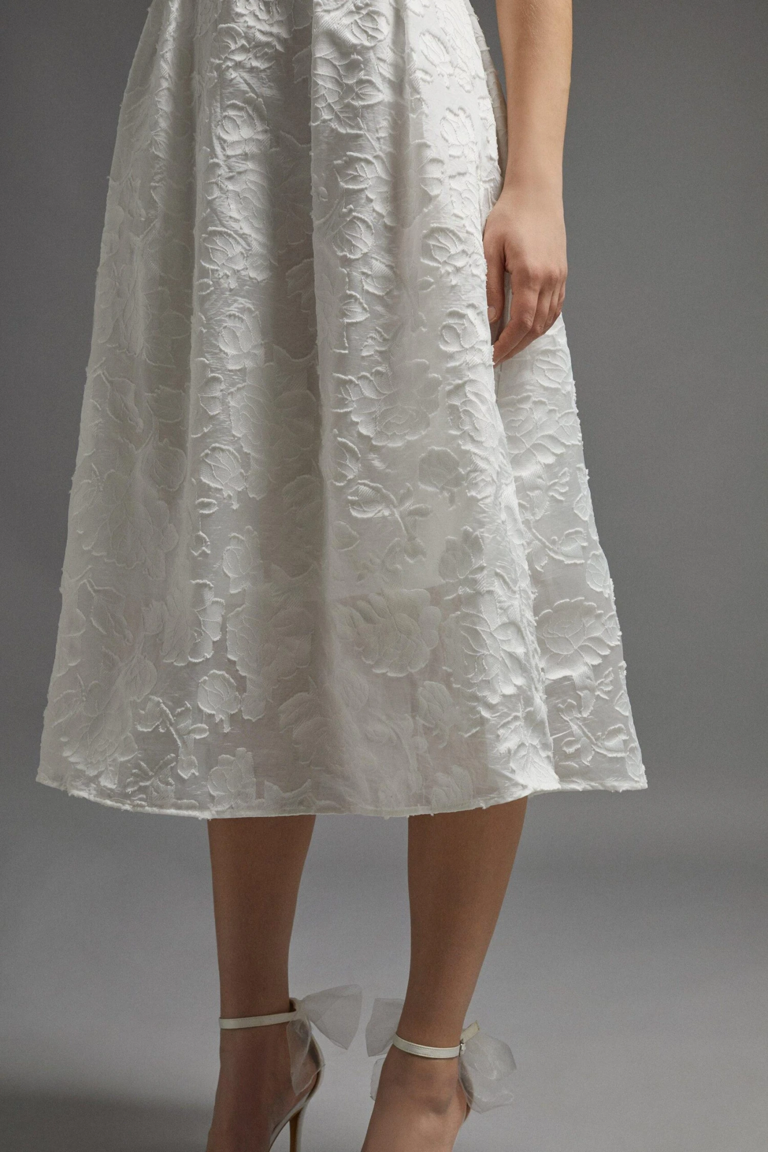 Coast High Low Clipped Jacquard Dress 8 Coast High Low Clipped Jacquard Dress - Image 6