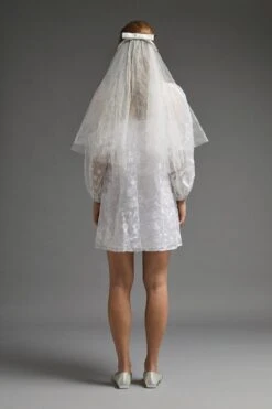 Coast Embroidered Border Organza Full Sleeve​ Mini -Simply Feminine Shop bcc00349 ivory xl 2