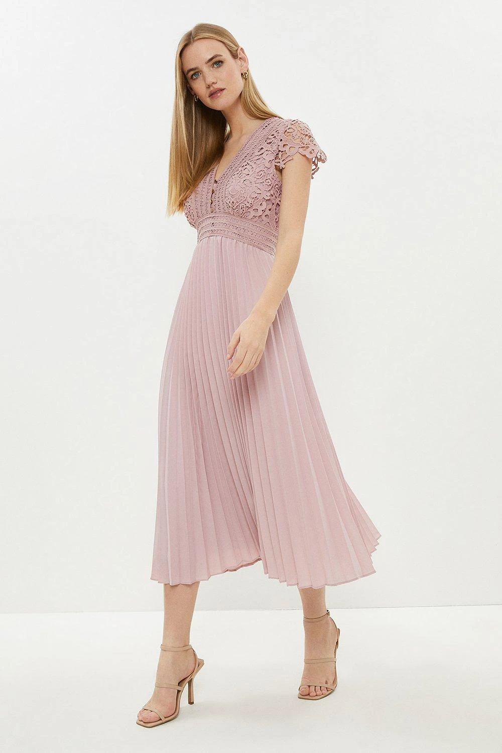 Coast Cap Sleeve Pleat Skirt Two In One Dress 3 Coast Cap Sleeve Pleat Skirt Two In One Dress