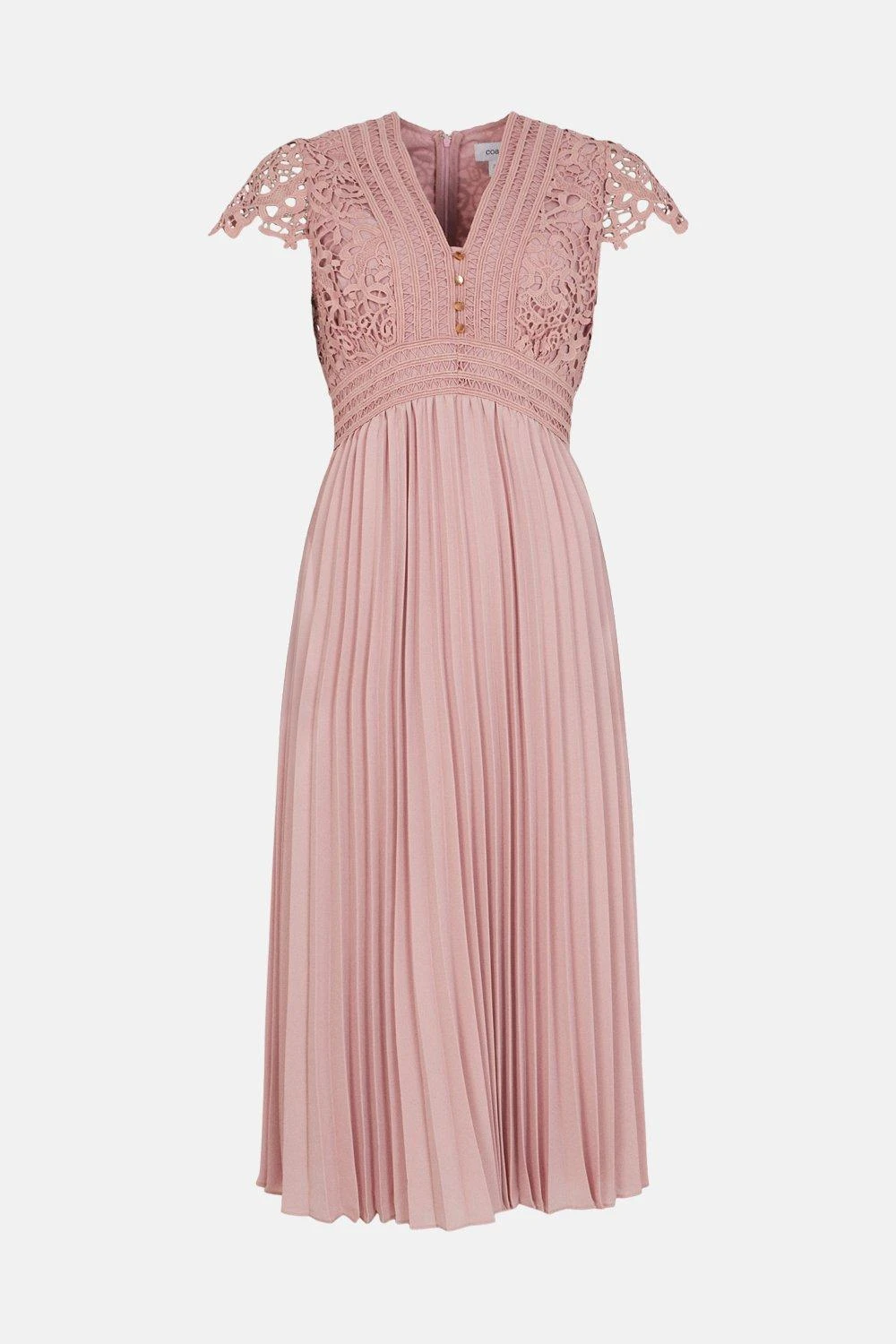 Coast Cap Sleeve Pleat Skirt Two In One Dress 6 Coast Cap Sleeve Pleat Skirt Two In One Dress - Image 4