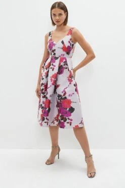 Coast Petite Full Skirt Midi Dress