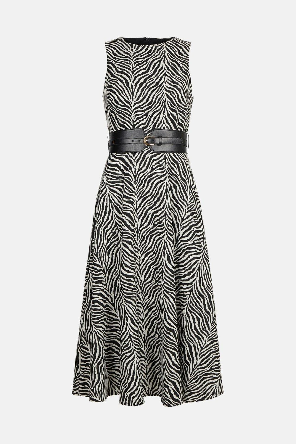 Coast Petite Belted Jacquard Dress 6 Coast Petite Belted Jacquard Dress - Image 4