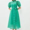 Coast Petite Organza Puff Sleeve Tie Waist Midi Dress -Simply Feminine Shop bcc00475 bright20green xl