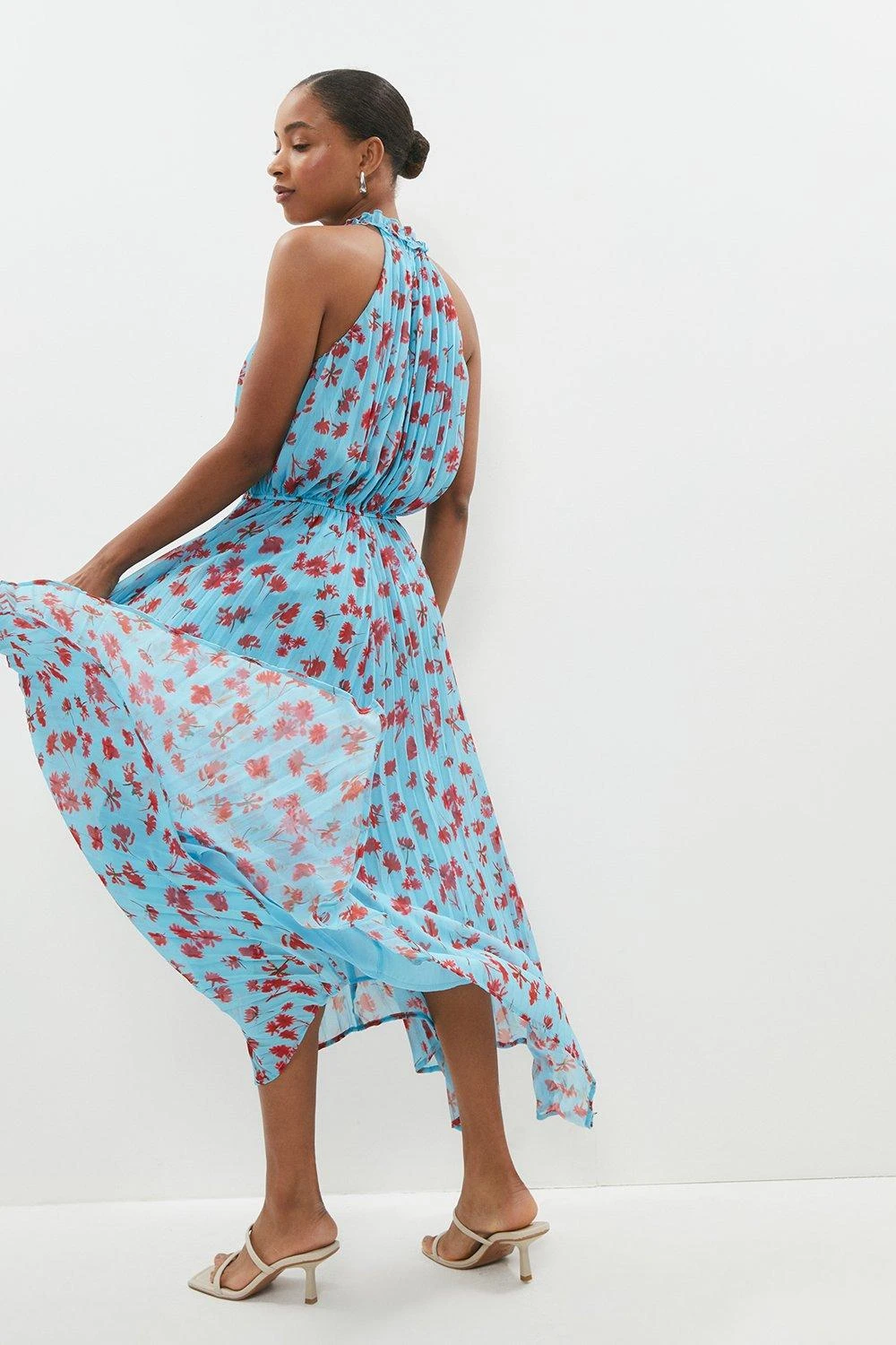 Coast Sleeveless Pleat Skirt Midaxi Dress 5 Coast Sleeveless Pleat Skirt Midaxi Dress - Image 3