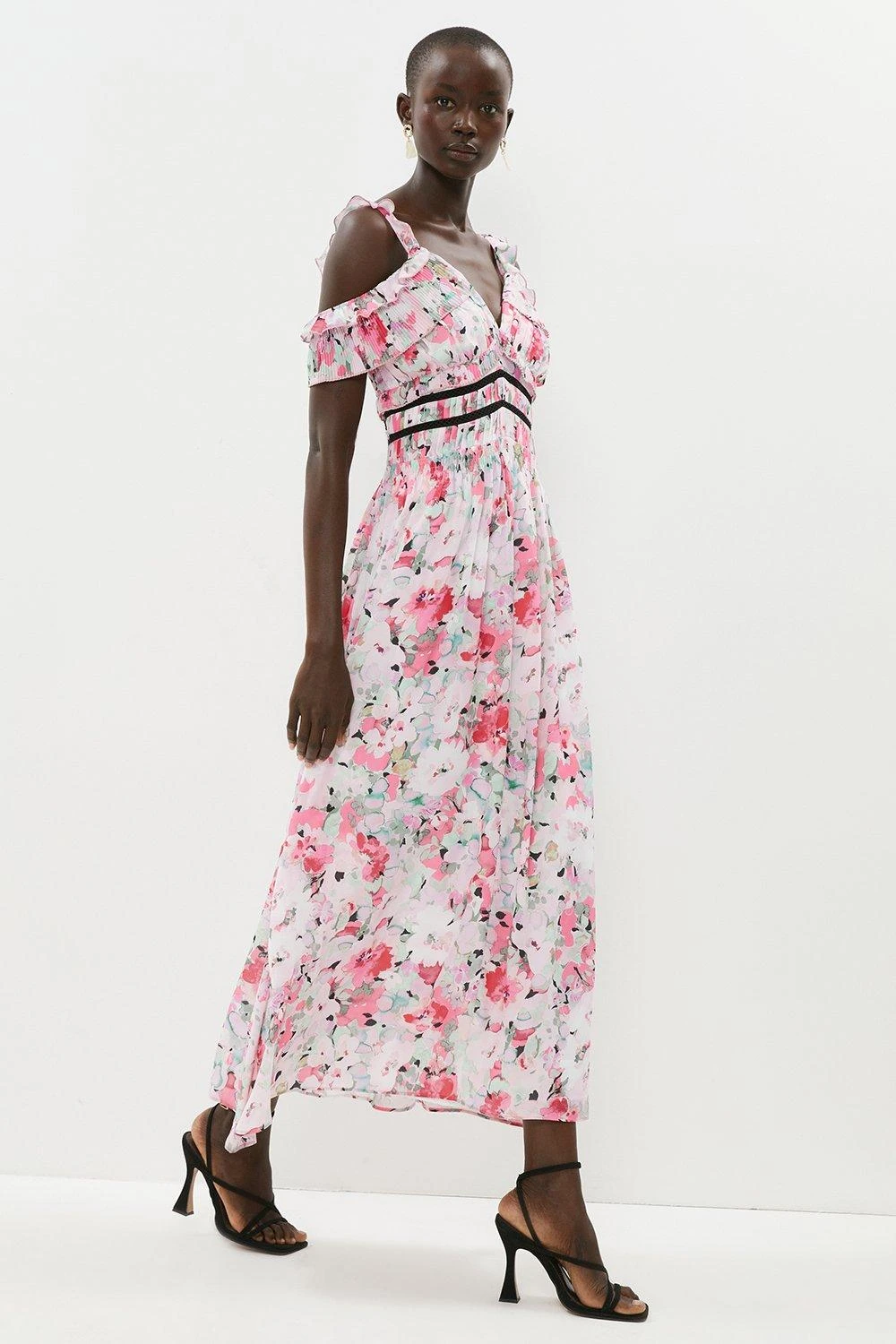 Coast Trim Insert Printed Cami Midi Dress 3 Coast Trim Insert Printed Cami Midi Dress