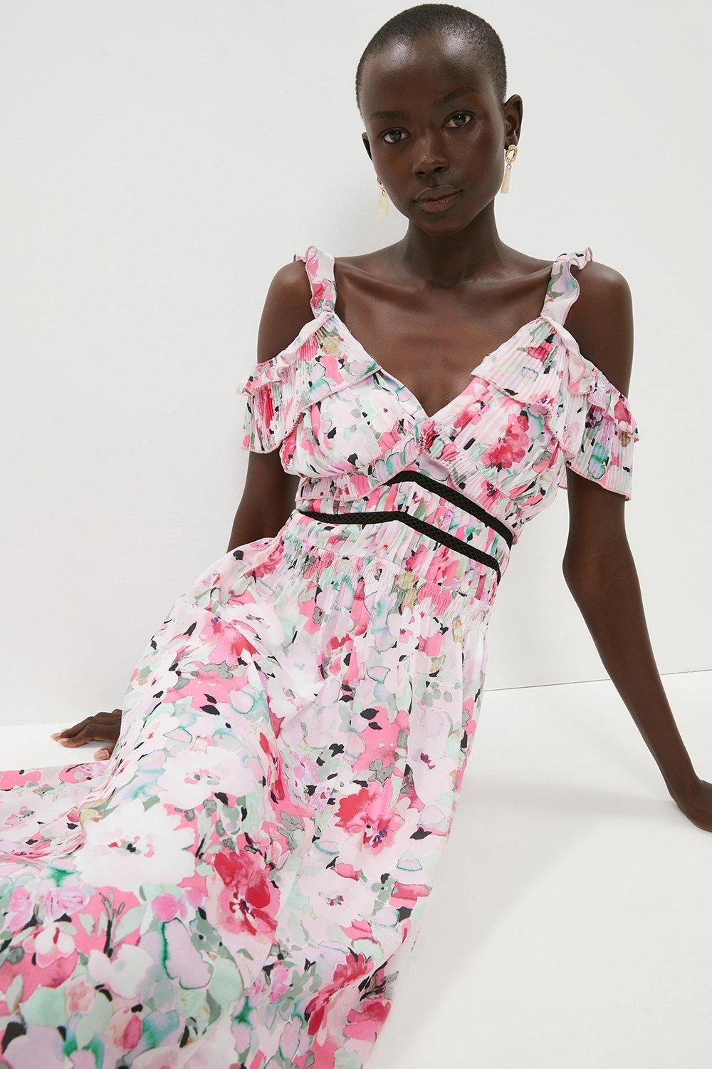 Coast Trim Insert Printed Cami Midi Dress 4 Coast Trim Insert Printed Cami Midi Dress - Image 2