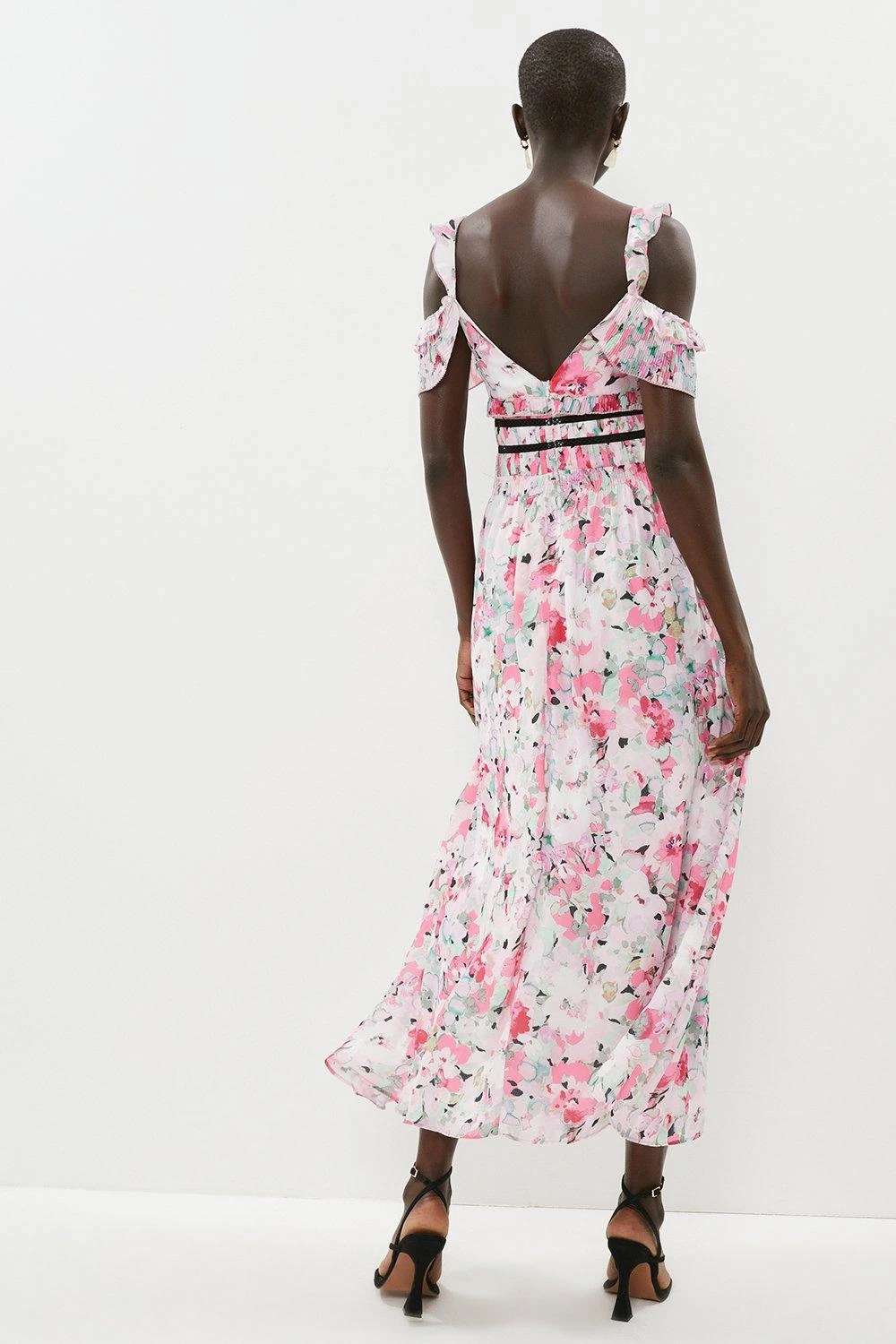 Coast Trim Insert Printed Cami Midi Dress 5 Coast Trim Insert Printed Cami Midi Dress - Image 3