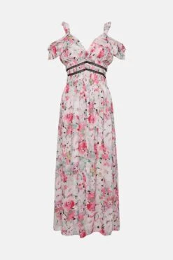 Coast Trim Insert Printed Cami Midi Dress 9 Coast Trim Insert Printed Cami Midi Dress -Simply Feminine Shop bcc00629 hot20pink xl 3