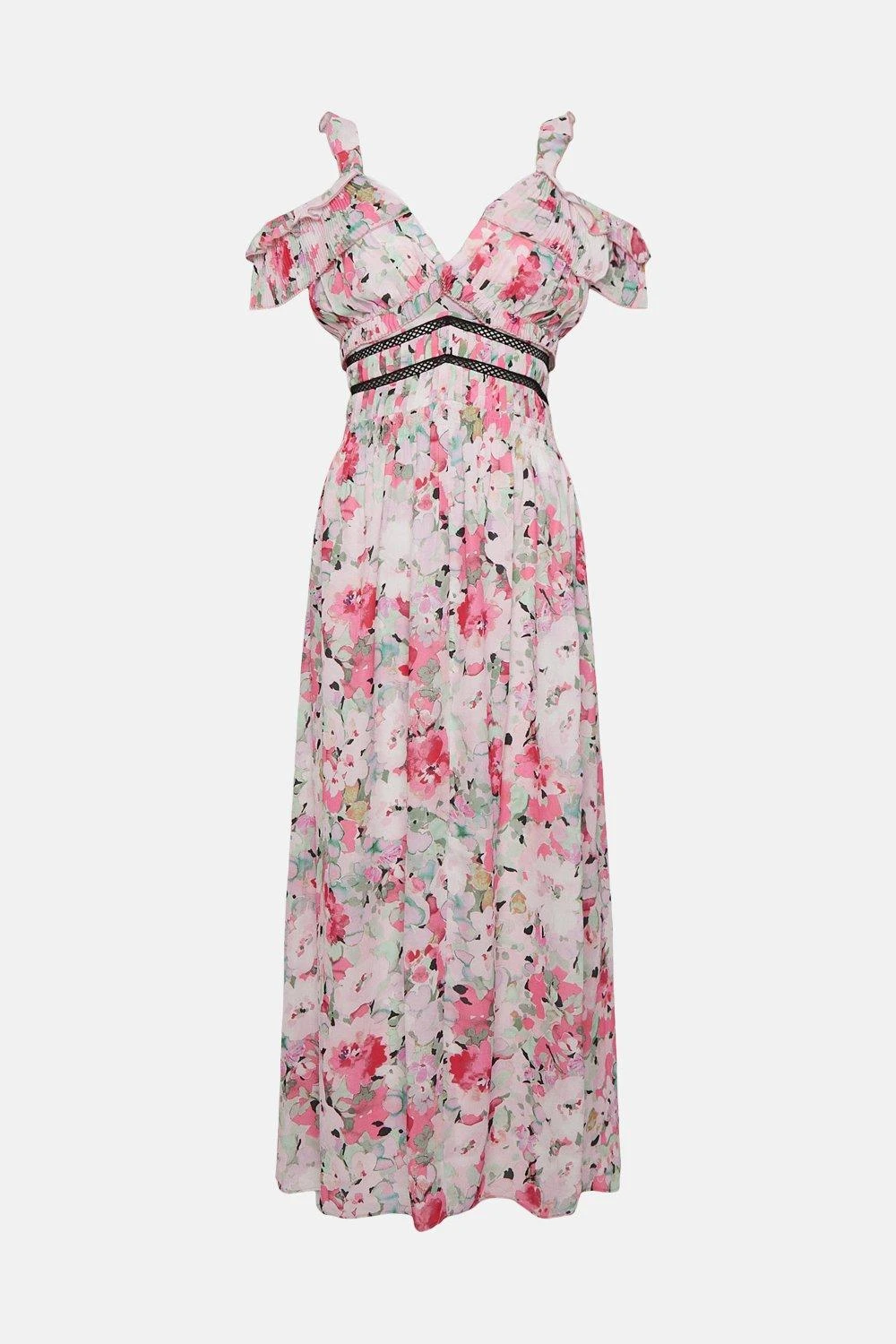 Coast Trim Insert Printed Cami Midi Dress 6 Coast Trim Insert Printed Cami Midi Dress - Image 4