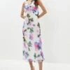 Coast Tie Back Detail Printed Slip Dress -Simply Feminine Shop bcc00683 multi xl