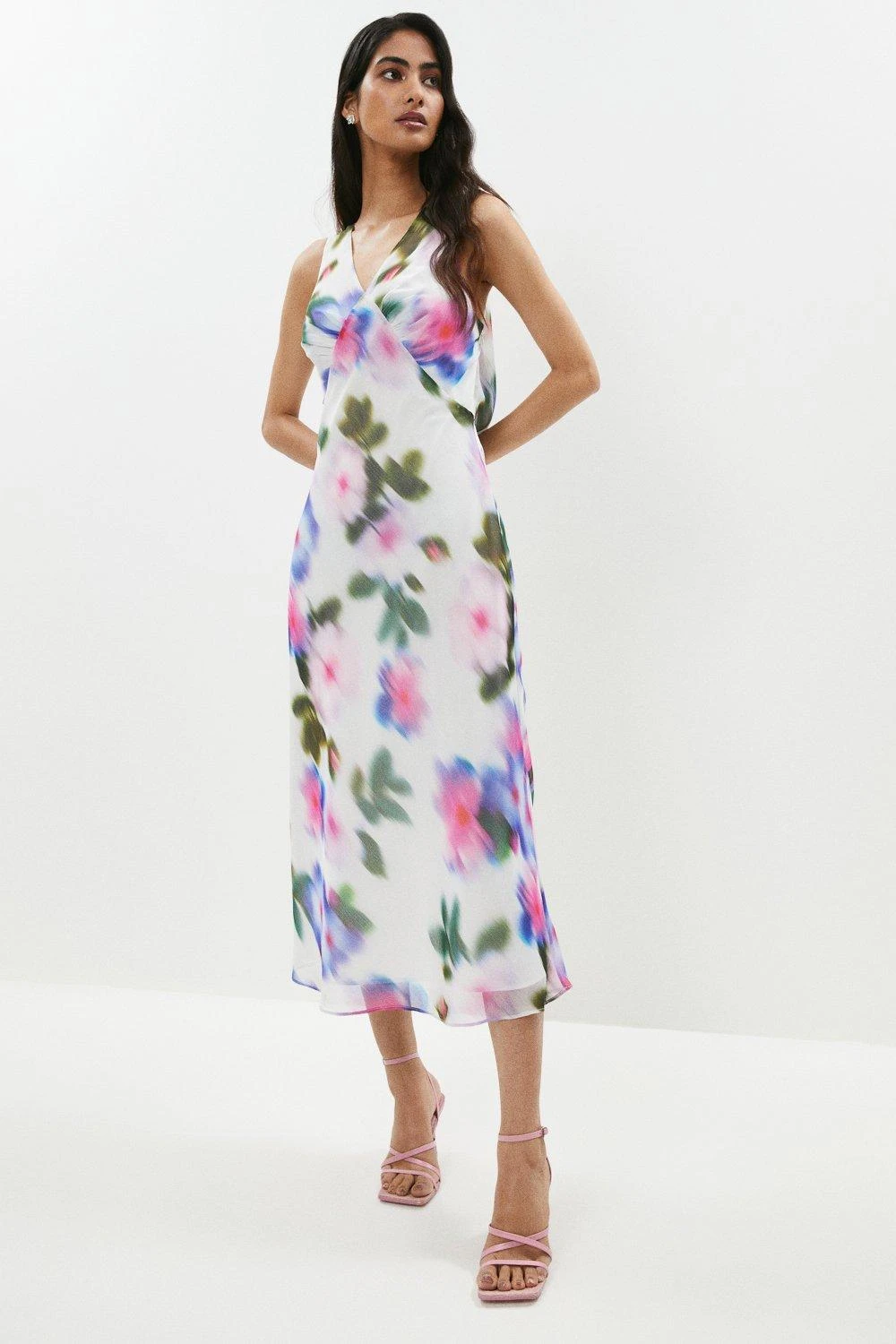 Coast Tie Back Detail Printed Slip Dress 3 Coast Tie Back Detail Printed Slip Dress